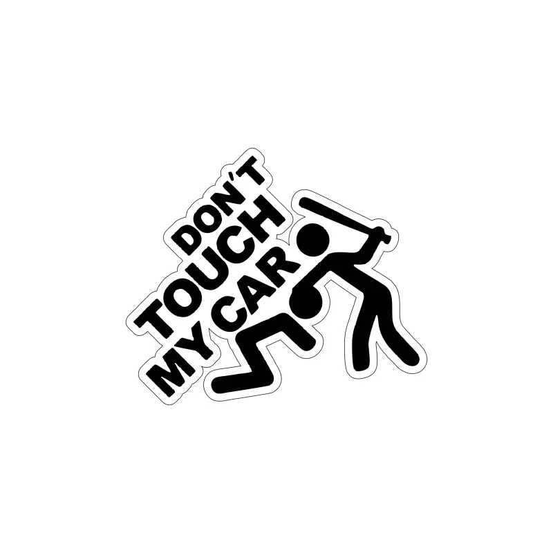 Don`t touch my car, autocolant, dimensiune 100x90 mm, model 065